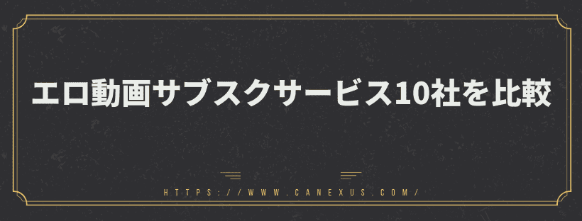 エロ動画サブスクサービス10社を比較