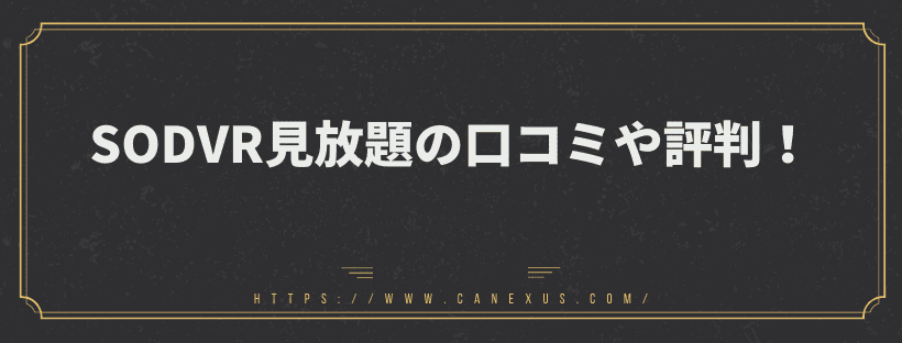 SODVR見放題の口コミや評判